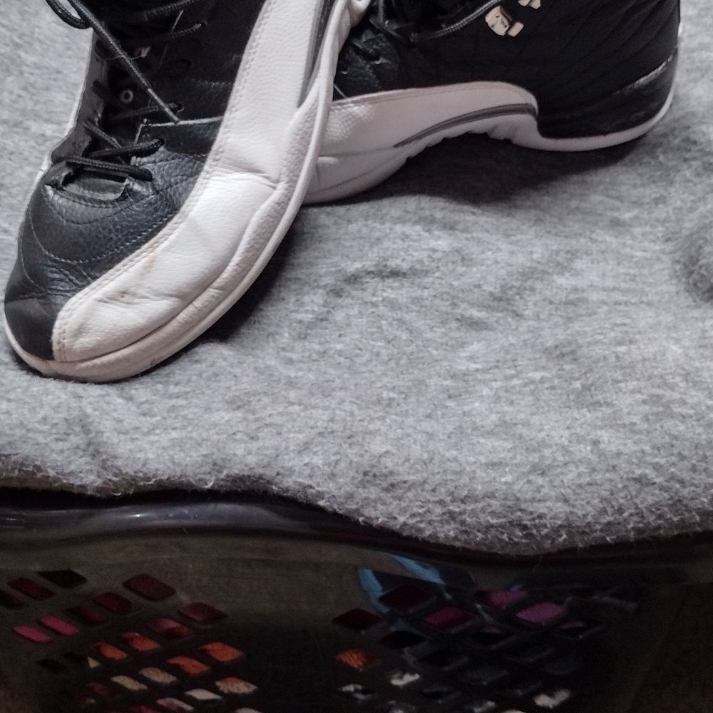 Jordan Black and White Athletic Shoes